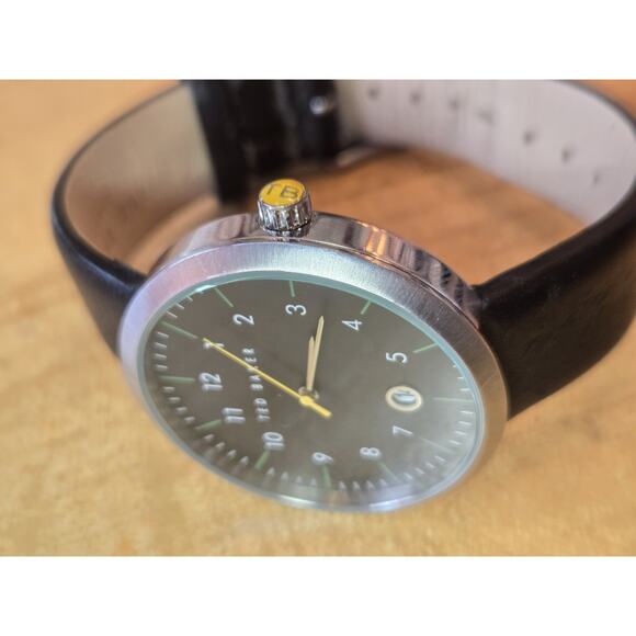 Ted Baker Gents Japanese Quartz Black Dial Leather Strap Men's Watch TE1092 - Picture 12 of 12